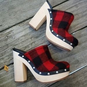 Woolrich Journalist Plaid Clogs/Mules SZ 5